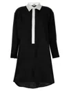 Loewe Abito Chemisier Dresses Black In White/black