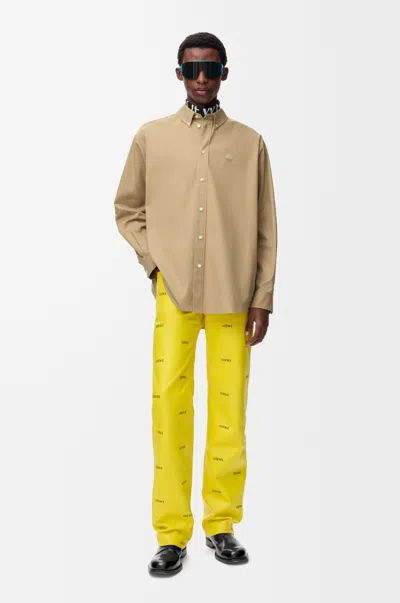 Loewe Shirt In Cotton Size: 43 For Man In Brown