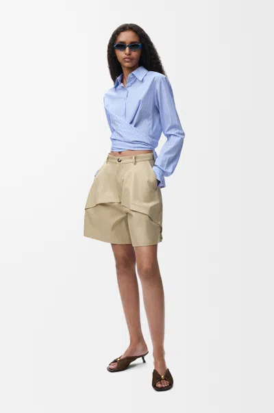 Loewe Shirt In Cotton Size: 44 For Woman In Blue