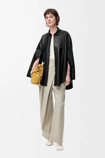 Loewe Shirt In Nappa Lambskin Size: 38 For Woman In Black