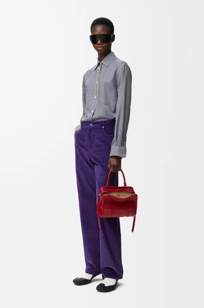 Loewe Shirt In Silk Size: 32 For Woman In Blue