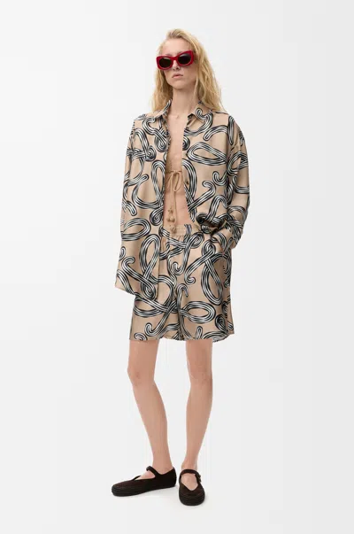 Loewe Shirt In Silk Size: 44 For Woman In Multi