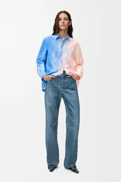 Loewe Shirt In Technical Cotton Size: 44 For Woman In Blue