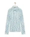Loewe Floral Print Shirt In Blue