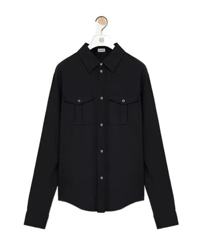Loewe Shirt In Viscose Blend In Black