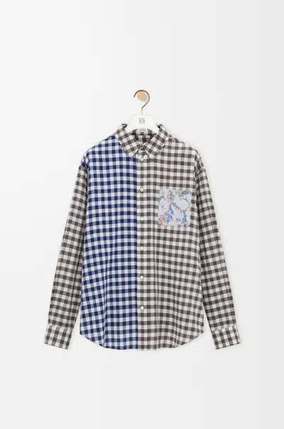 Loewe Shirt In Wool And Cotton Flannel In Multi