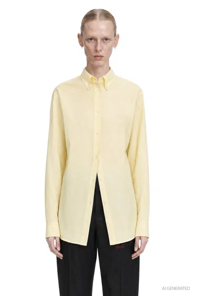 Loewe Shirt In Wool And Silk In Neutral