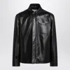 Loewe Logo-debossed Leather Jacket In Black