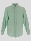 Loewe Cotton Shirt Shirts Green In Green
