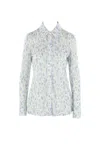 Loewe Floral Print Shirt In Blue