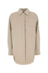 Loewe Flannel Shirt With Long Sleeves And Chest Pocket In Beige O Tan