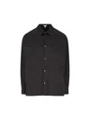 Loewe Anagram Logo-jacquard Cotton-twill Shirt In Black