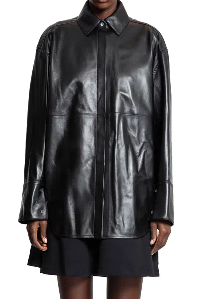 Loewe Lambskin Shirt In Black