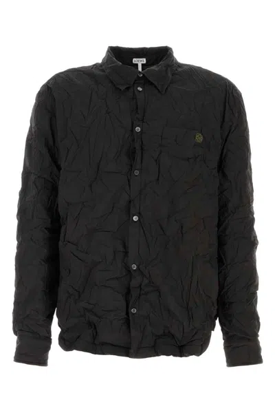 Loewe Hybrid Buttoned Shirt In Black