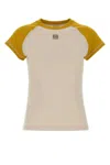 Loewe Cotton Blend T-shirt Featuring Contrast Sleeves In Brown