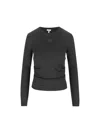 Loewe Draped Sweater In Cashmere And Silk In Gray