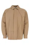 Loewe Pointed Collar Leather Shirt In Grey