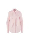 Loewe Light Pink Front Pleated Shirt In Pink