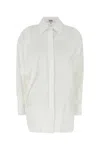 Loewe Oversize Poplin Shirt Cuffed Sleeves In White