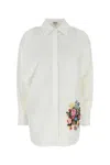 Loewe Poplin Shirt Embroidered Long Sleeves In White