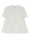 Loewe Women Anagram-embroidered Trapeze T-shirt In White