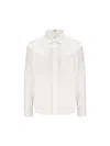 Loewe Shirt With Chest Pocket And Structured Collar In White