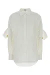 Loewe Longline Shirt Featuring Gold-tone Buttons In White