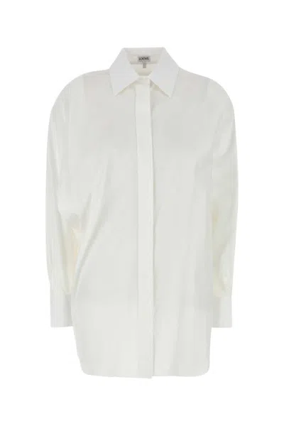 Loewe Oversize Poplin Shirt Cuffed Sleeves In Multi