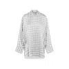 Loewe Checked Silk Shirt In Neutral