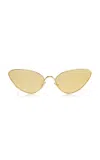 Loewe Shooting Star Cat-eye Metal Sunglasses In Gold
