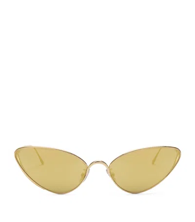 Loewe Shooting Star Sunglasses In Gold