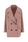 Loewe Wool Oversized Coat In Pink