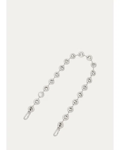 Loewe Short Donut Chain Bag Strap In Silver