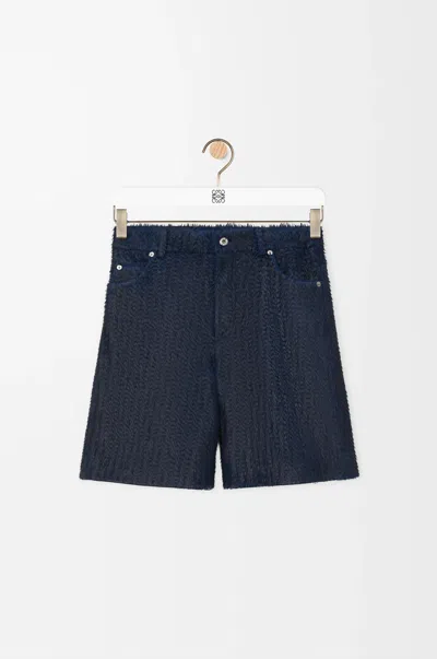 Loewe Shorts In Nappa Lambskin Size:40 For Woman In Black