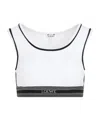 Loewe Stretch-ponte Sports Bra In White