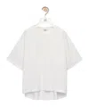 Loewe Short Oversize Anagram T-shirt In Cotton In White