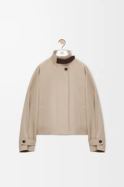 Loewe Short Parka Jacket In Gray