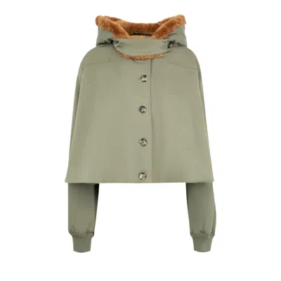 Pre-owned Loewe Short Parka 'khaki Green' | Women's Size 38