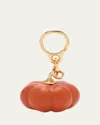 Loewe Pumpkin Gold-tone And Resin Bag Charm In Gold