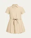 Loewe Short-sleeve Cinched-waist Mini Bubble Shirtdress
