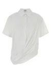 Loewe Short Sleeve Draped Shirt In White