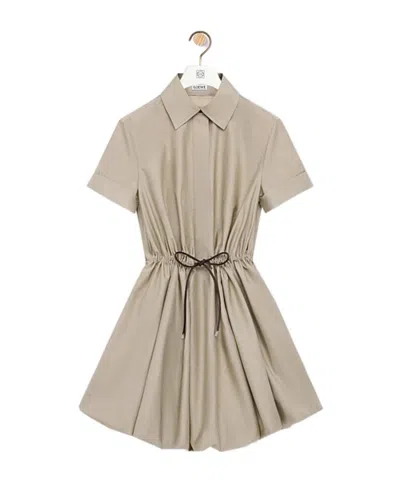 LOEWE SHORT SLEEVE DRESS IN COTTON AND SILK