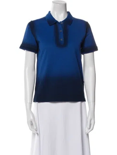 Pre-owned Loewe Short Sleeve Polo In Blue