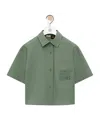 Loewe Short-sleeved Shirt In Sage Color In Gray