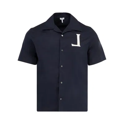 Pre-owned Loewe Short-sleeve Shirt 'dark Navy' | Blue | Men's Size 40