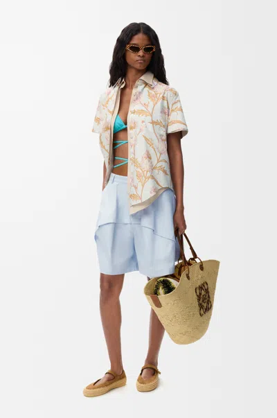 Loewe Short Sleeve Shirt In Cotton Size: 44 For Woman In Multi