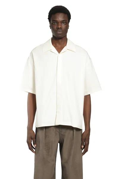 Loewe Short Sleeve Shirt In Cotton In White