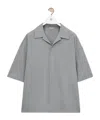 Loewe Wool-blend Short-sleeve Shirt In Gray