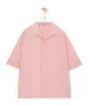 Loewe Wool-blend Short-sleeve Shirt In Orange