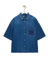 Loewe Short Sleeve Shirt In Light Blue
